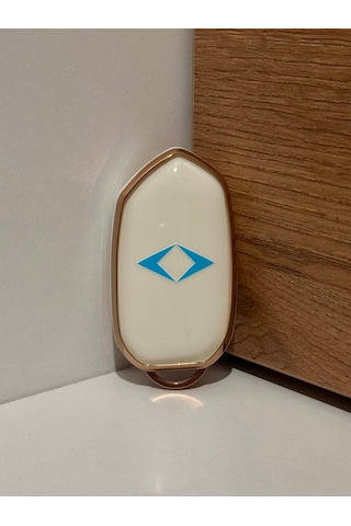 Amblemli Togg T10x-t10f Uyumlu Anahtar Kılıfı Beyaz