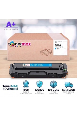 Hp 312a Cf381a Mavi Uyumlu Toner A Plus / Color Laserjet Pro Mfp M476dn / M476dw / M476nw