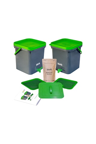 Biorfe Bokashi Kompost Set + 3 Kg Kepek – 18SG6B