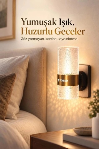 Premium Torima Gece Lambası 3 Renk Lw42 Şeffaf Küçük Lamba Oda Işığı Ev Aydınlatma Diğer