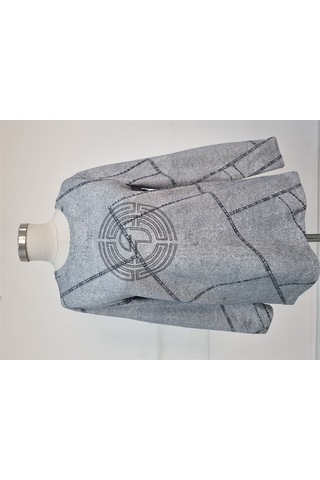 Neden Tekstil Kadın Gri Baskılı Uzun Kollu Sweatshirt