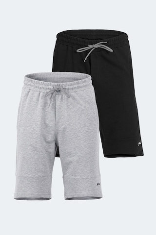 Slazenger Nora 2 Li Set Erkek Şort Siyah - Gri