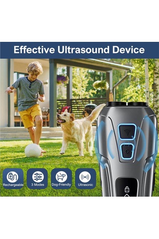 Geeroyoo Taşınabilir Ultrasonik Köpek Kovucu, Gürültü Önleyici Ve Eğitim Aracı, Siyah Renk