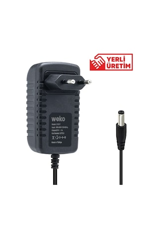 Weko 21 Volt - 1 Amper 5.5 2.5 Uçlu Priz Tipi Adaptör