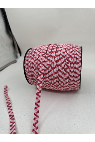 Paşateks 8 Mm Desenli Renkli Tres Lastik-5 Metre-kırmızı