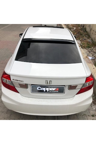 Honda Civic 2012-2015 Yıl Aralığı Uyumlu Arka Cam Üstü Spoyler İnce Model
