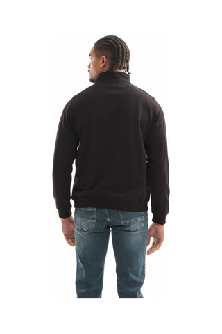 Boğazlı Sweatshirt Siyah