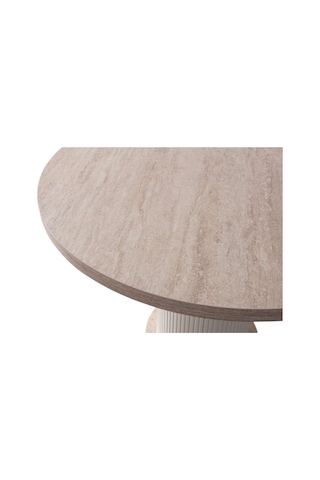 Traverten Yemek Masası Takımı 2 Kişilik Bej