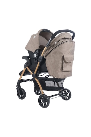 Kahverengi 4 Baby Ab460 Active Gold Travel Sistem Çift Yönlü Bebek Arabası Kahverengi