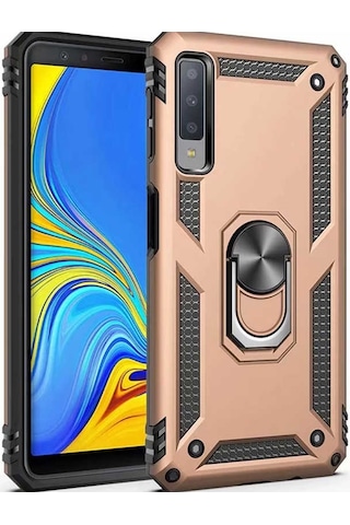 Samsung Uyumlu Galaxy A7 2018 Kılıf Zore Vega Kapak Gold