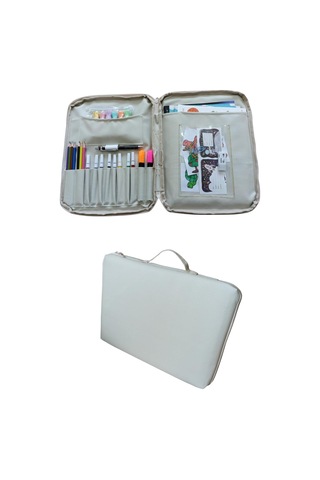 Resim Çantası Kalemlikli Defter Boya Malzemeleri Aktivite Çantası Unisex Kırtasiye Çantası