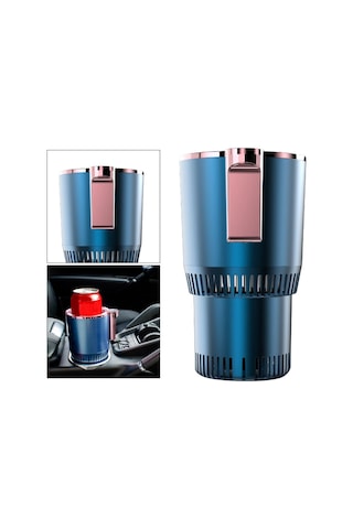 Suntek 2'li Araç İçi Bardak İçecek Su Isıtıcı Soğutucu Mavi