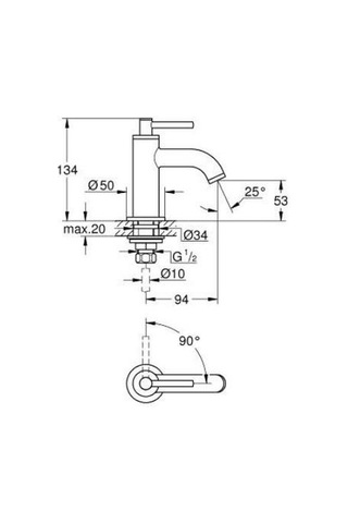 Grohe Atrio New 20658GL0 Bide Bataryası Altın