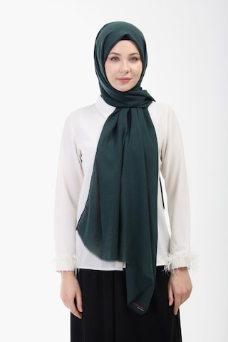 Manolyaşal İslamic Hijab Aerobin Caz Şal Zümrüt