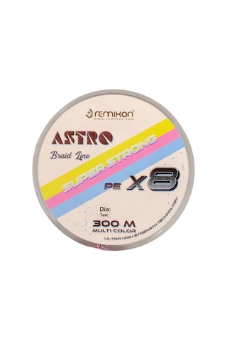 Remixon Astro 8x 300m Multi Color İp Misina 0.25 Mm / 41lb-18.6 Kg