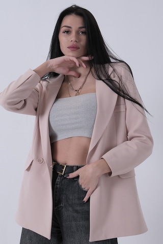 Feminist Taş Kruvaze 2 Düğmeli Flato Cep Detaylı Ceket 3971560.50 Taş