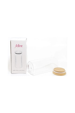 Mien 450 ML Bambu Kapaklı Cam Kavanoz Mien-6515