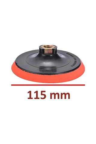 Telvesse Cırt Zımpara Deliksiz Avuç Taşlama Cırt Taban Altlığı 115 Mm M14 + Matkap Aparatı