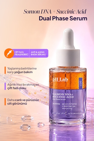 Phlab Çift Fazlı Somon Dna + Succinic Acid Nemlendirici Anti-aging Bakım Serumu