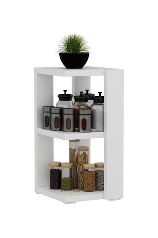 Roho Tezgah Üstü Raf - Beyaz Beyaz