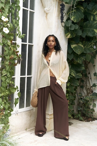 Mai Collection Mai Studios Co. Syaritta Oversize Sarı Transparan Gömlek sarı