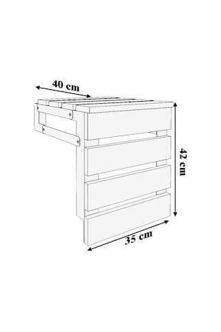Sardunya Duvara Monte Katlanabilir Banyo Taburesi Engelli Tabures Ceviz