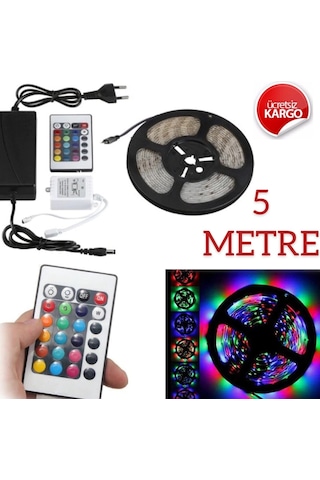 Renkli Şerit Led Kendinden Trafolu Renk Değiştiren Kumandalı Rgb (535339776)