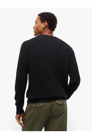 Tommy Hilfiger Tjm Slım Ess Sweater Ext Erkek Siyah Kazak - Dm0dm21787
