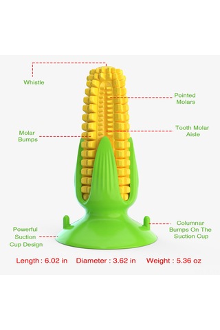 Lemestar Köpekler İçin Tpr Mısır Şekilli Sesli Diş Çiğneme Oyuncağı