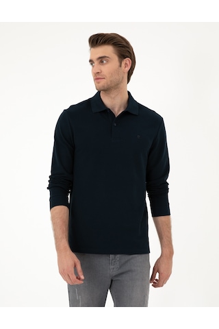 Pierre Cardin 50294438-vr033 Slim Fit Basic Erkek Sweatshirt Lacivert