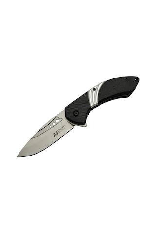4214 Beyaz Kamp Çakı 20cm- Yarı Otomatik, Kemerlikli, Oluklu