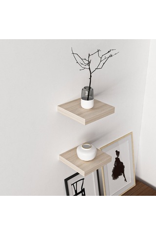 Minarmobilya Minar Gizli Tutuculu 2'Li Duvar Rafı 23 Cm - Sonomo