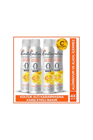 Serum Boost Cilt Tonu Eşitleyici Kadın Sprey Deodorant Alüminyum&alkol İçermez 4x150 Ml
