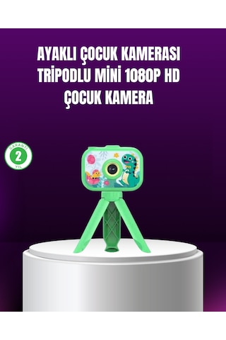 1080p Hd Çocuk Vlog Kamerası Tripod Ve Eğitici Oyunlarl