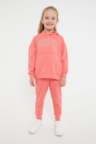 U.S. Polo Assn. Lisanslı Klasik Coral Kız Çocuk Eşofman Takım Pembe