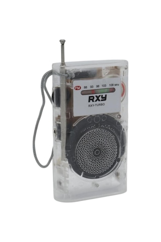Turbo Cep Ti Pi Mi Ni Şeffaf Pi Lli Analog Fm Radyo