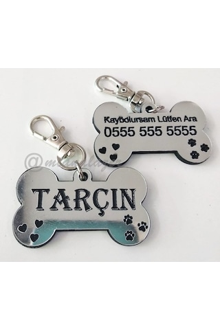 Evcil Hayvan Isimliği Kemik Şeklinde Köpek Künyesi Köpek Isimliği