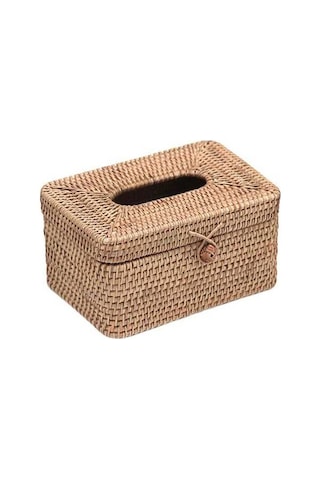 Pazly Yüz Tutucu Suntek Rattan Mendil Kutusu Kapağı Halat Tokalı Ev Aksesuarı Diğer