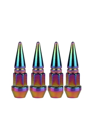 Alüminyum Sivri Sibop Kapağı 4'lü Bukalemun Colormatic Sibob Kapağı 45mm
