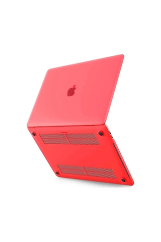 Znv Zenvia Mey İthalat Apple MacBook Uyumlu Pro 13 2021 Apple MacBook Uyumlu Buzlu Kapak - Kırmızı Znv2025 Cmn