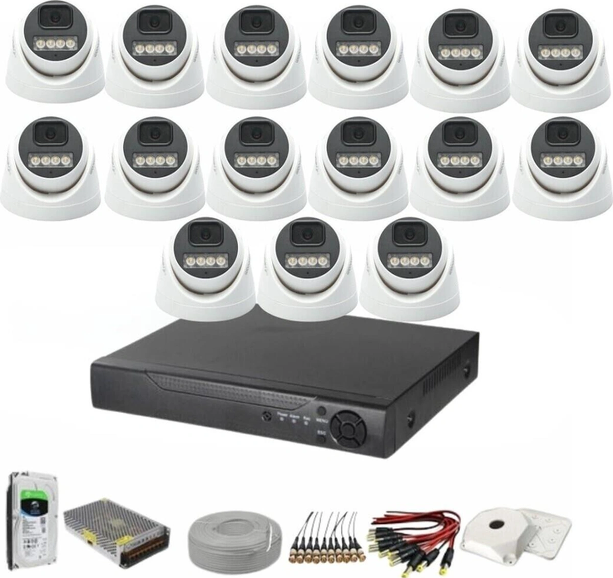 15'li Kamera Seti 2 Mp 3.6mm Full Color Serisi-113644