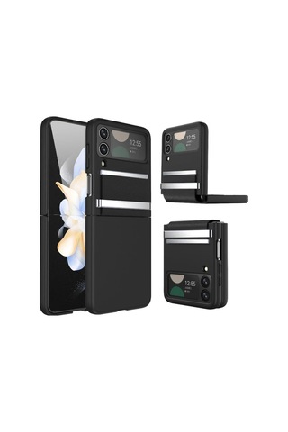 Samsung Galaxy Z Flip 3 Kılıf Belt Flip Kapak - Siyah