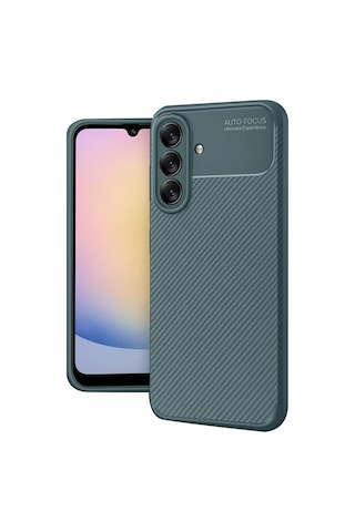 Uray Store Samsung Galaxy Uyumlu A17 5g Auto Focus Karbon Kapak - Koyu Yeşil