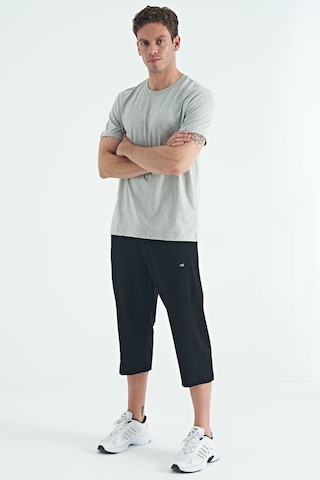 Tommylife Gri Melanj Erkek Basic Kısa Kol Standart Kalıp O Yaka T-shirt - 87911 Gri Melanj