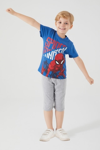 Spiderman The Heroic Man Mavi Erkek Çocuk Kapri Takım