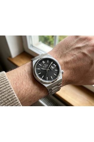 Platin Gümüş Çelik Kordon Erkek Kol Saati Pl-1277ga-a2