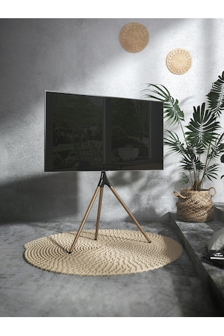 Şövalye Tipi Tv Standı 45-65 Inç Ahşap & Metal 180 Döner 32 Kg Taşıma Kapasiteli