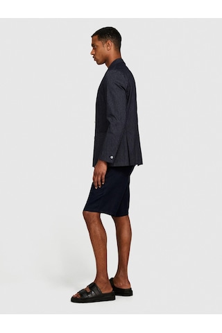 %100 Keten Slim Fit Bermuda Şort Erkek Lacivert Şort - 324p4aghs9010