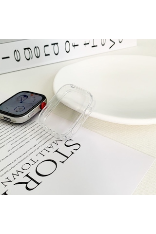 Huawei Watch Fit 3 Uyumlu Kasa Ekran Koruyucu 360 Tam Koruma Kılıf Kapak Şeffaf