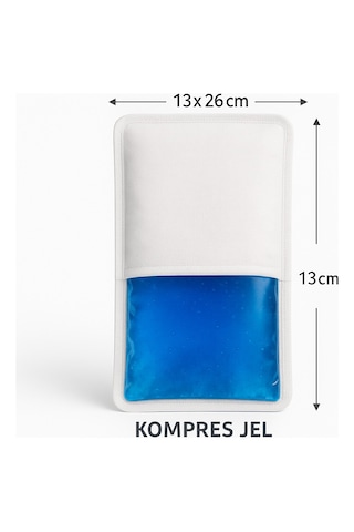 Aqua Soğuk Sıcak Kompres Jel Buz Torbası Kılıflı 13x26 Cm Tekrar Kullanılabilir Terfomor Sıcak & Soğuk Jel Kompres Ped